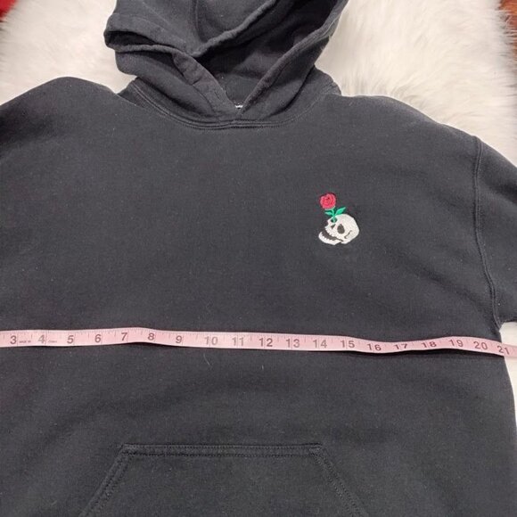 Riot Society Long Sleeve Kangaroo Pocket Loungewear Streetwear Hoodie Black Med - Picture 4 of 6